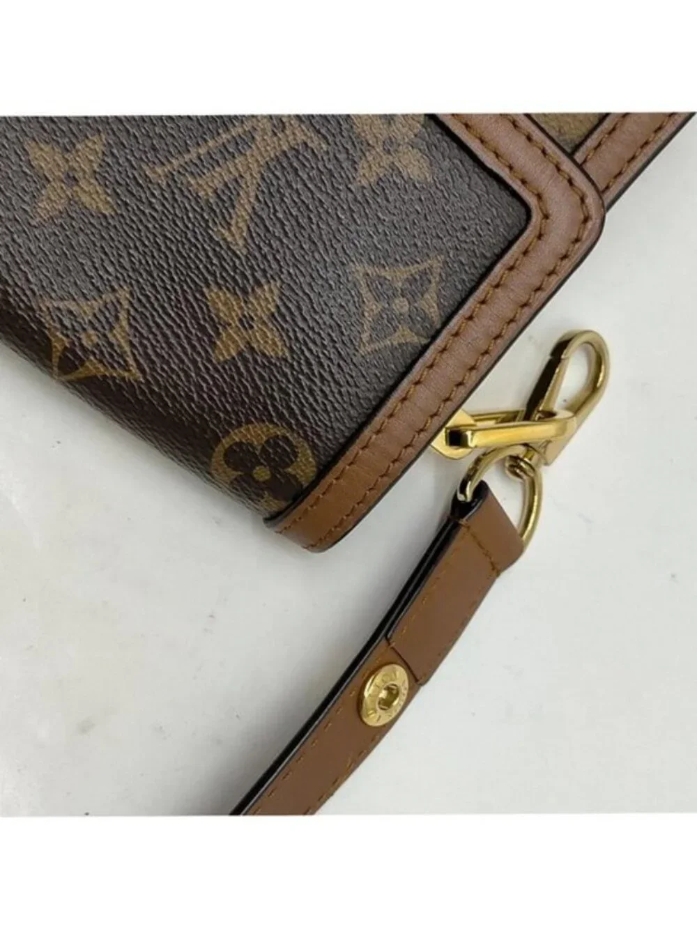 Authentic Louis Vuitton Dauphine MM Monogram Reverse Crossbody Shoulder Bag